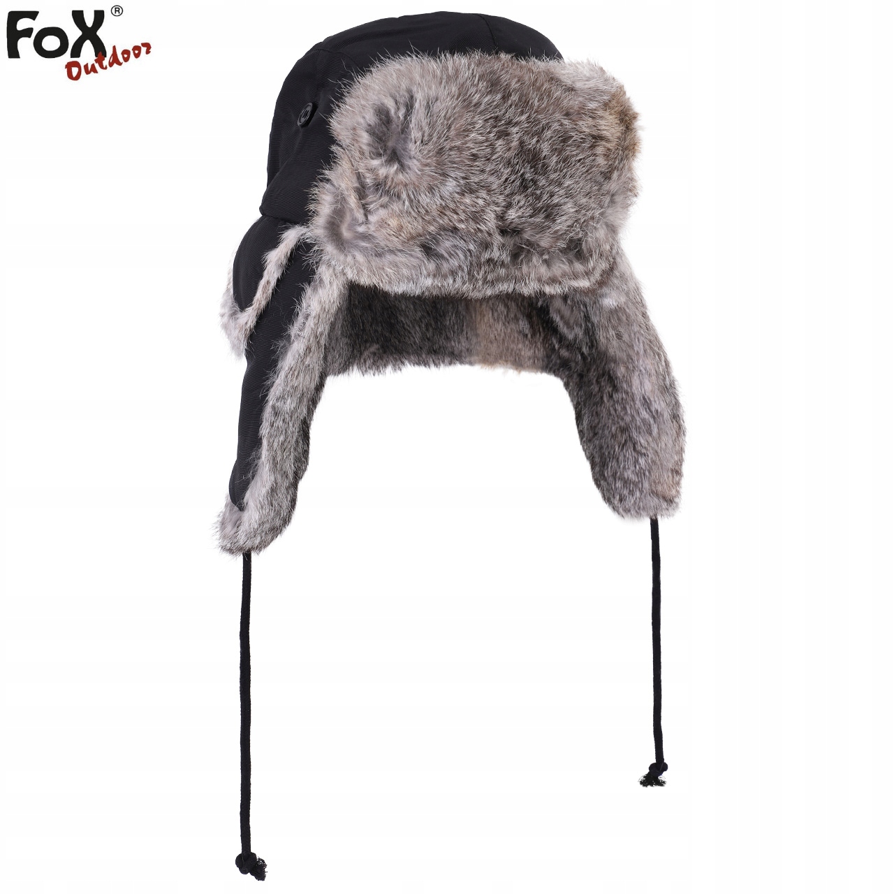 CZAPKA USZATKA FUTRZANA ZIMOWA USZANKA FOX L Materiał dominujący poliester