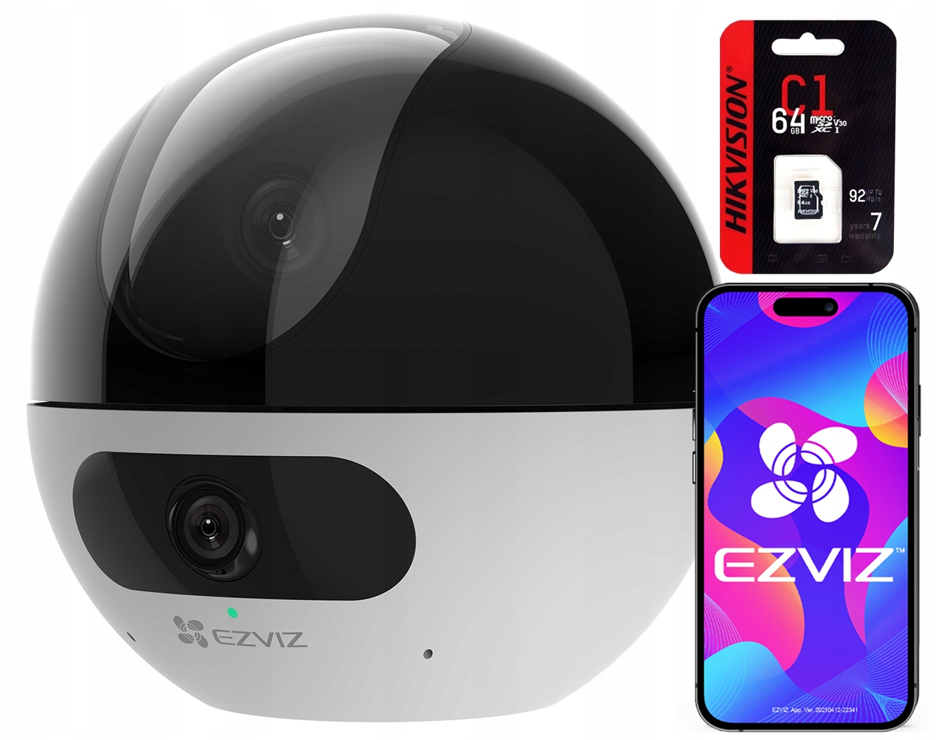 WiFi otočná kamera Ezviz C7 Dual Lens 8MP 64GB Sd karta