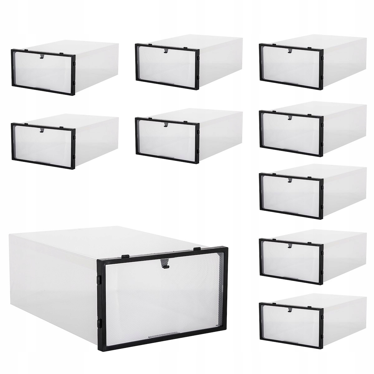 

Pudełko Pojemnik Na Buty Organizer Z Klapą x10