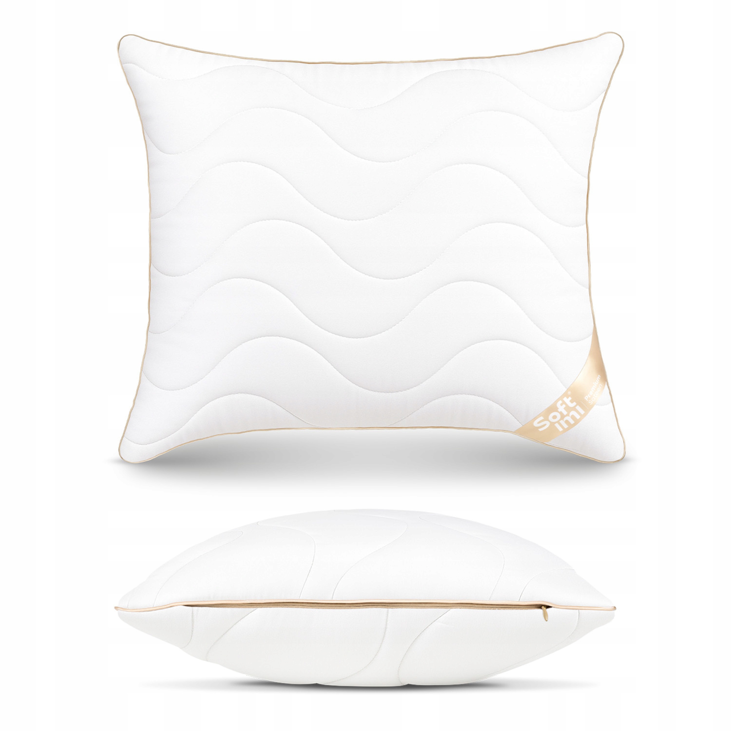 Antialergický Polštář Poduška 60x70 CM Bavlna Saténová Premium Prošívaná Na Zip