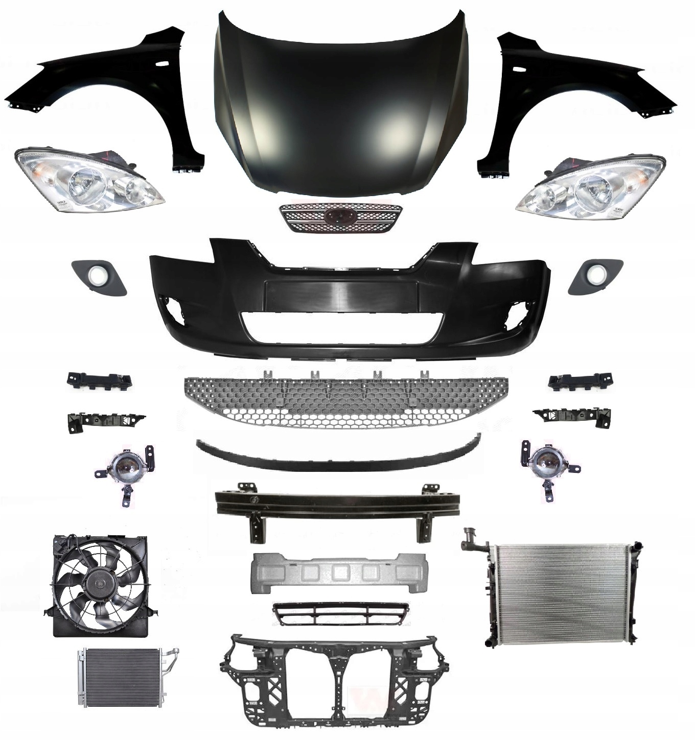 CEED 06-09 ПЕРЕД ПЕРЕДНЯЯ ПАНЕЛЬ БАМПЕР КАПОТ КРЫЛО ФАРА