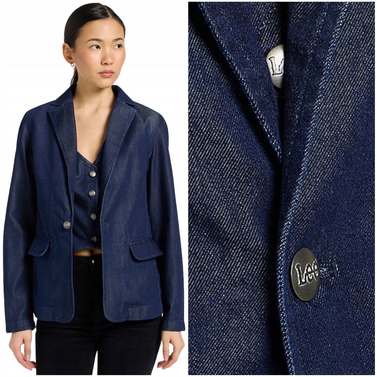 Lee Blazer Jacket Regal Blue DžINS dámská vypasovaná sako M
