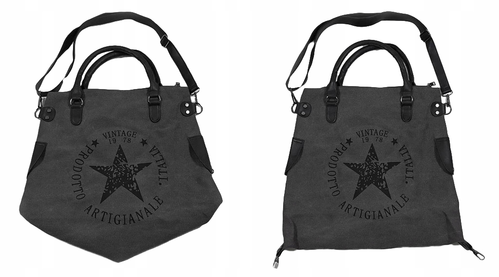 

Torebka Gwiazda Vintage Worek Shopper Bag Torba XL
