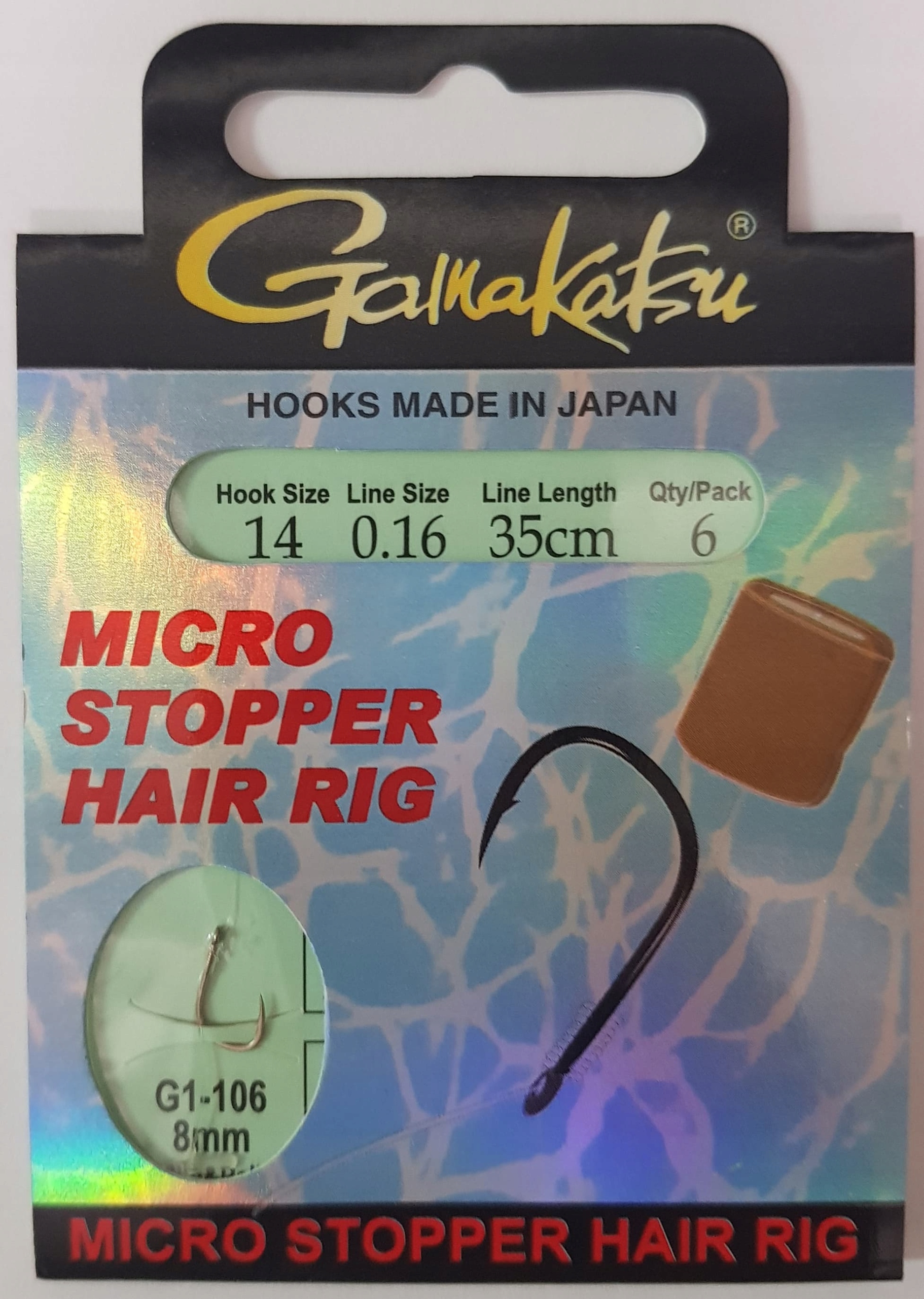Gamakatsu BKS-G1-106+MicroStopperHairRig 14/0,16mm