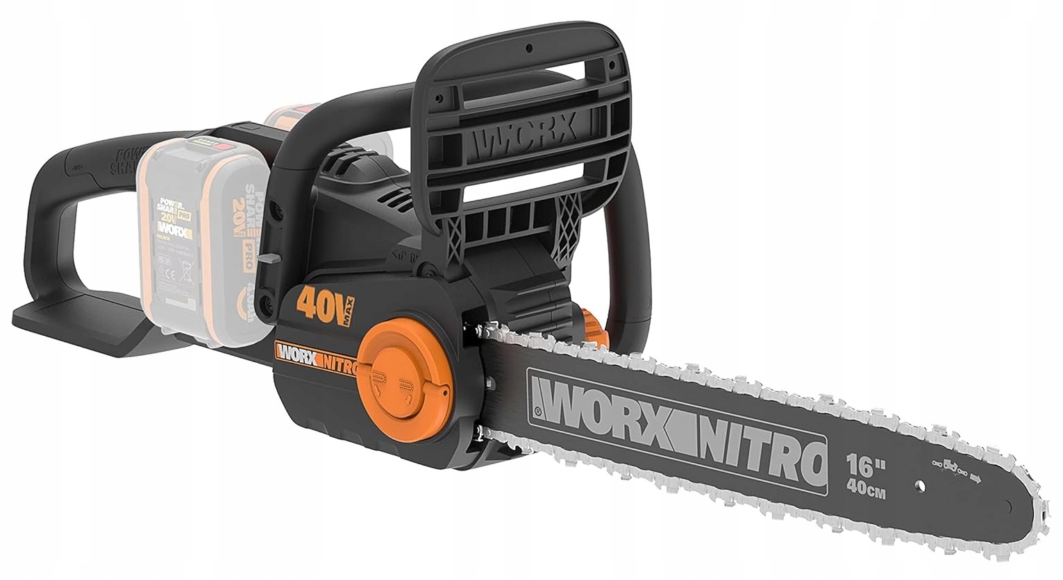 Akumulátorová řetězová pila Worx WG385E.9 40V Nitro PowerShare