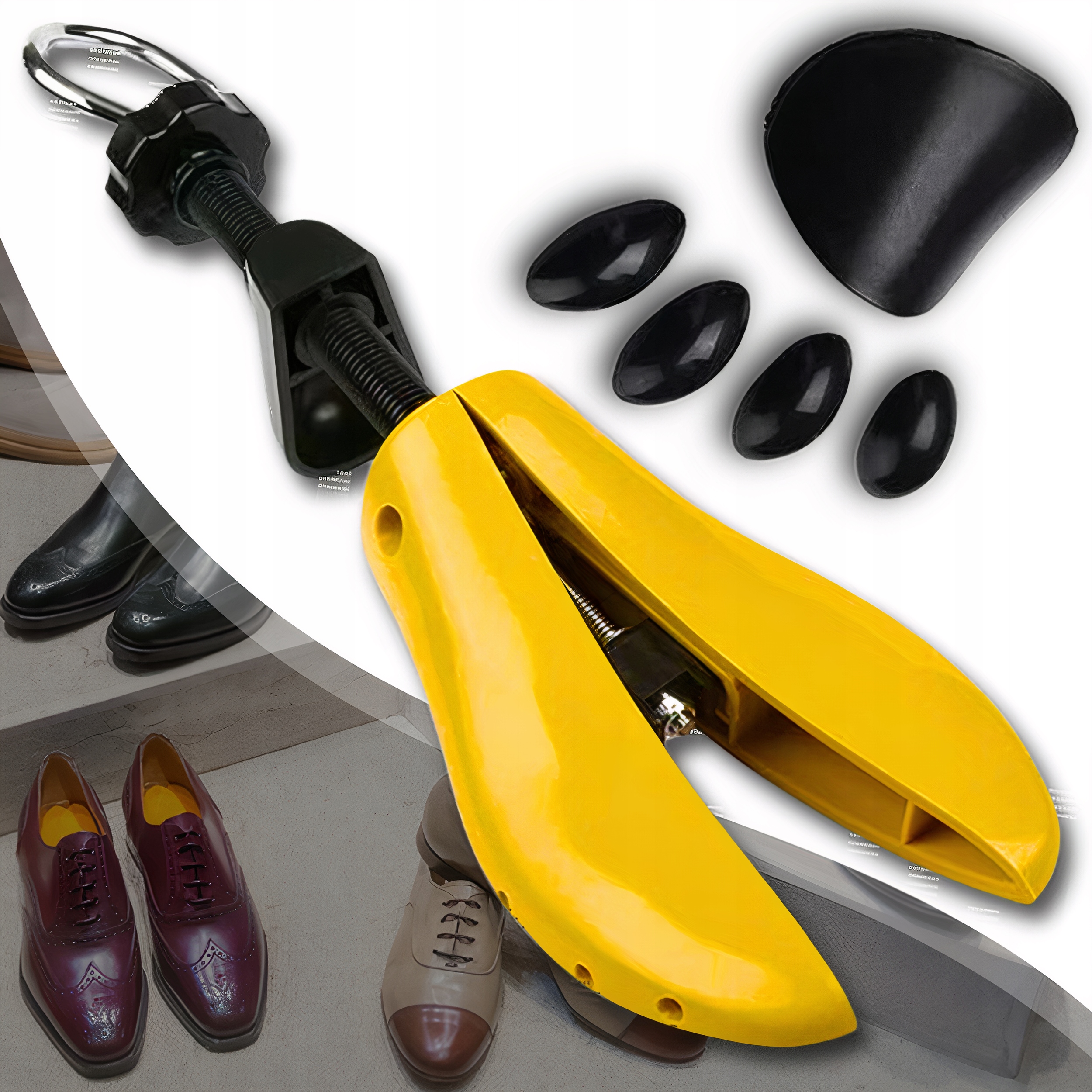 Prawidło do Rozciągania Butów Prawidła Regulowane 40-47 Para + Nakładki Rozmiar zakresowy 43-46