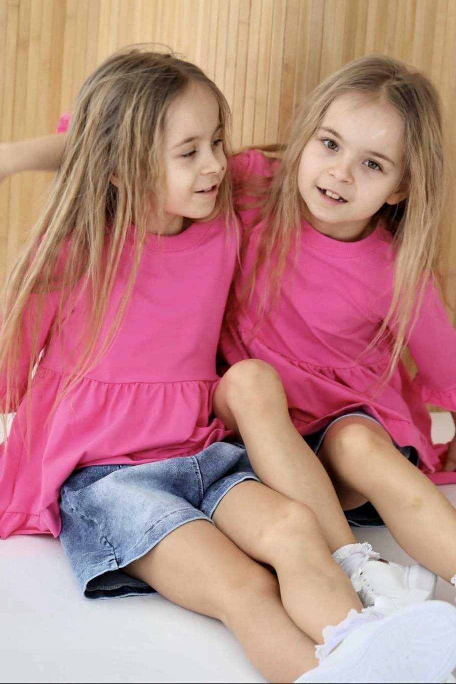 Amarantowa bluzka z falbanką Qba Kids Polski producent 164 %%% Liczba sztuk w ofercie 1 szt.