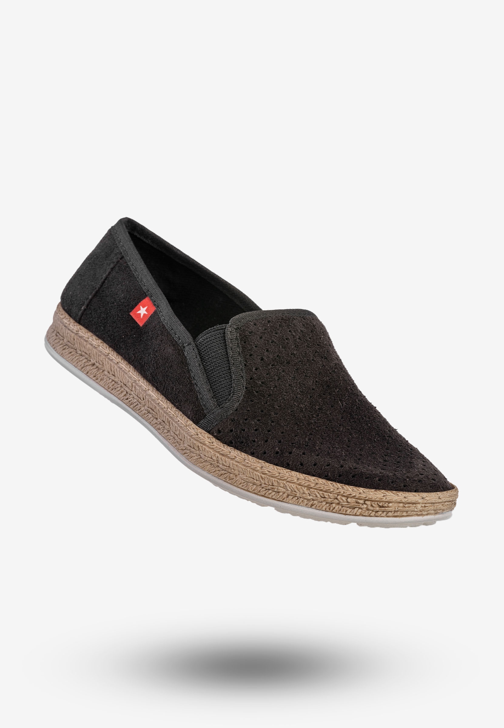 Espadryle Damskie BIG STAR Buty Tenisówki Wsuwane Modne Czarne FF276032 39 Kolor podeszwy biały