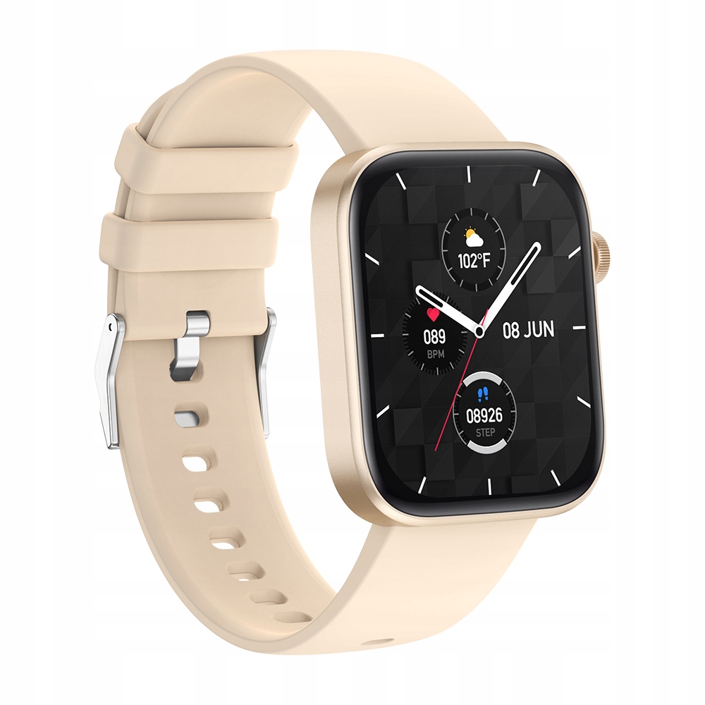 Smartwatch SMARTWATCH ZEGAREK DAMSKI PL SMARTŁOCZ złoty Komunikacja Bluetooth