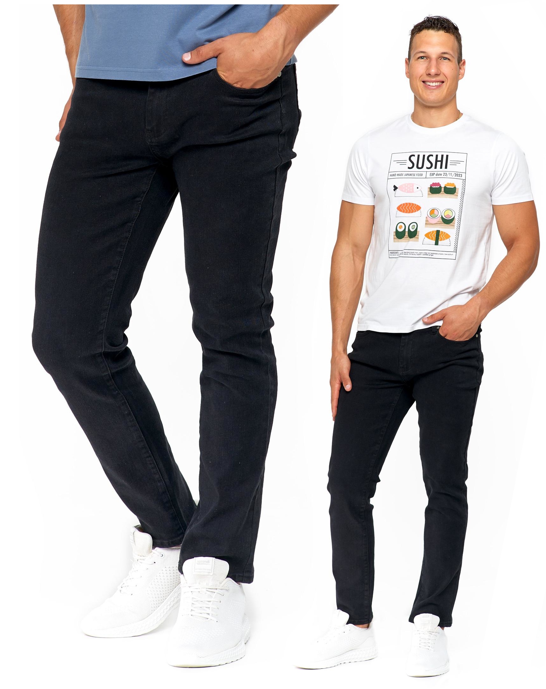 Pánské klasické džínové kalhoty černé 33