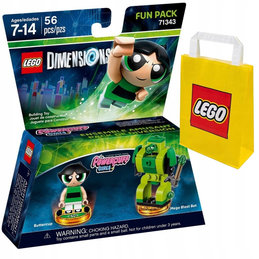 LEGO Dimensions 71343 The Powerpuff Girls Fun Pack + papierowa torba LEGO!