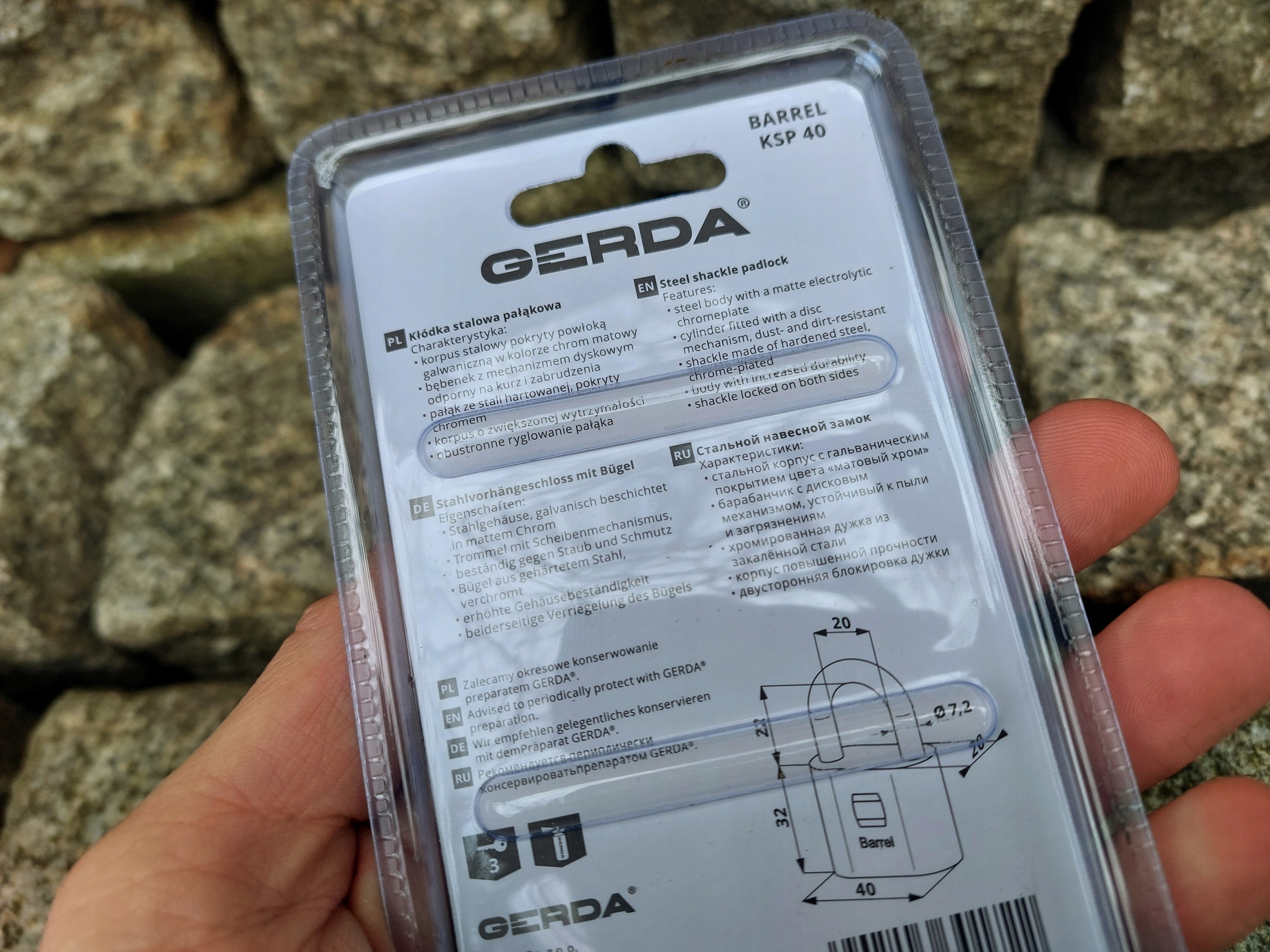 GERDA KŁÓDKA KSP BARREL 40MM DO SZAFKI SIŁOWNI 3KEY Marka Gerda