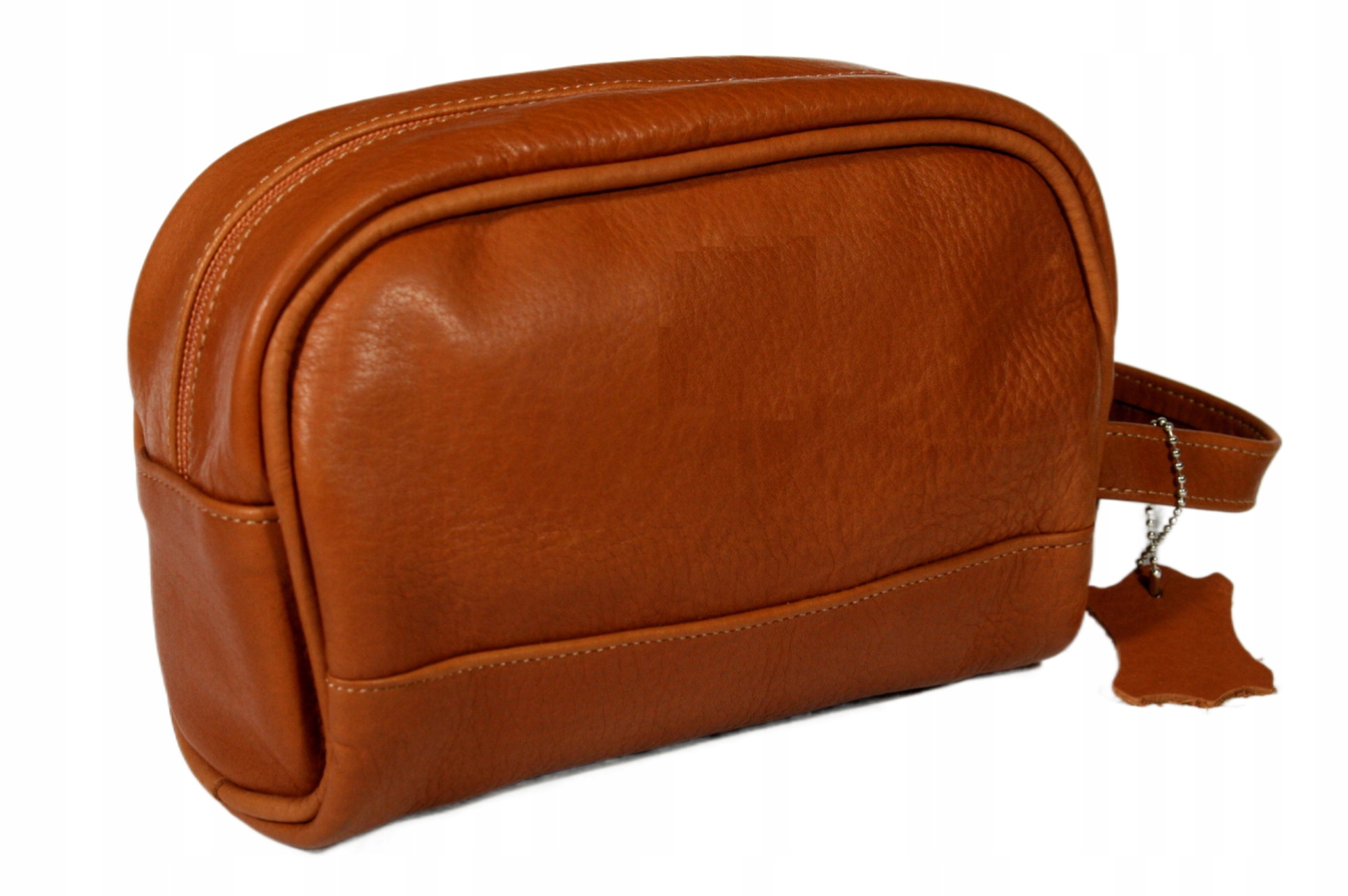 Kosmetická taštička pánská kožená taška do ruky velká polská výroba hnědá