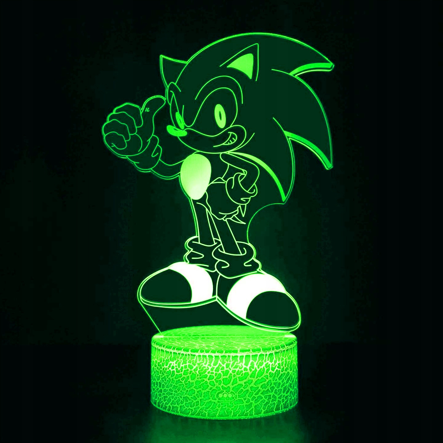 Lampka 3D nocna led usb + pilot na prezent Sonic Marka bez marki