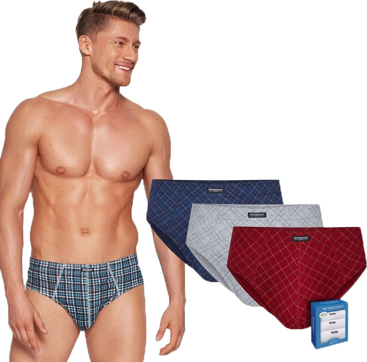 HENDERSON SLIPY MĘSKIE 3 sztuki BAWEŁNA 100% r M