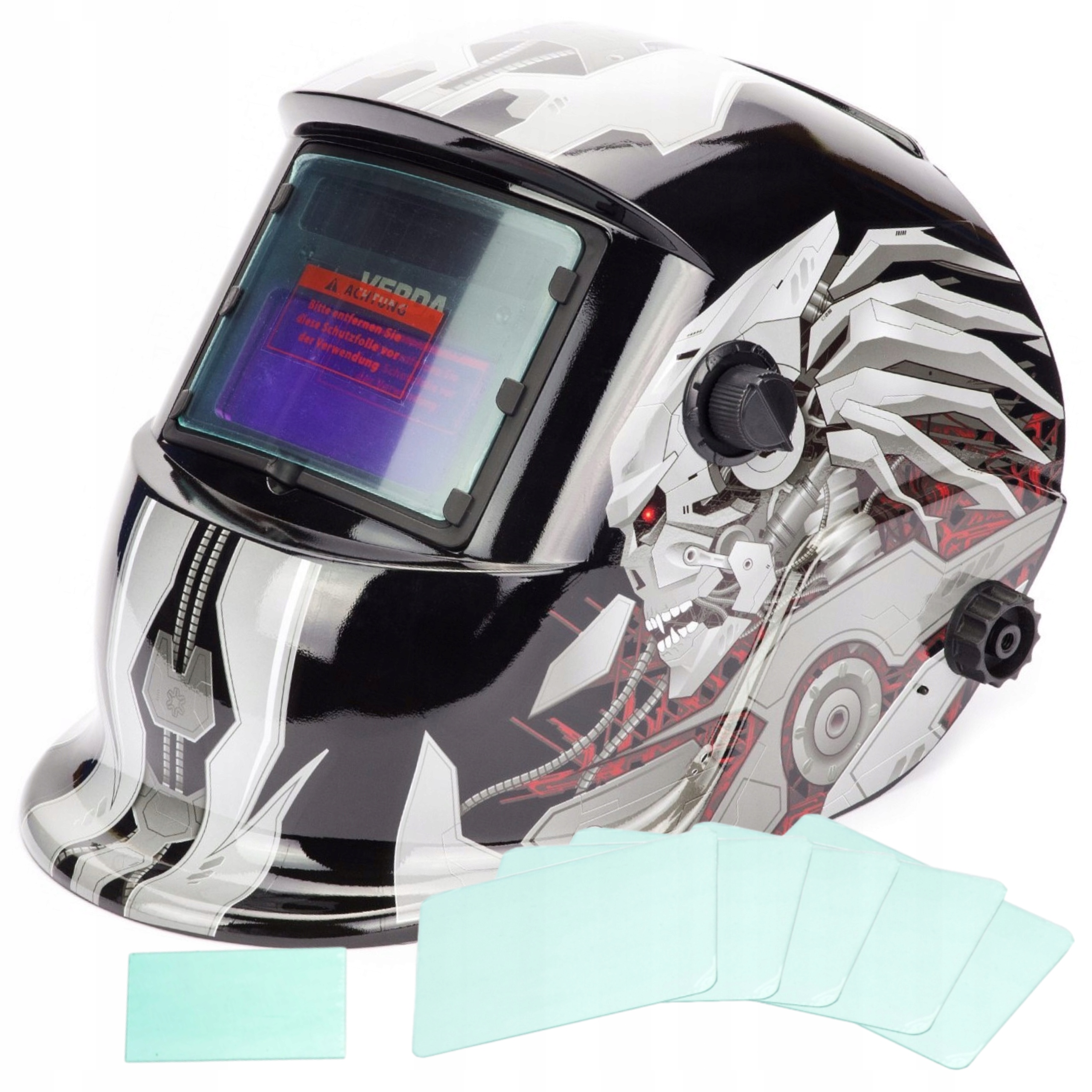 MASKA SPAWALNICZA AUTOMATYCZNA PRZYŁBICA SAMOŚCIEMNIAJĄCA FILTR DO SPAWANIA