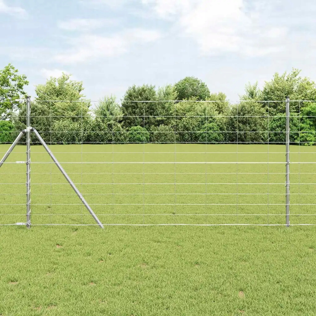 vidaXL Pastevní plot Stříbrná 25 x 1,2 m Pozinkovaná ocel
