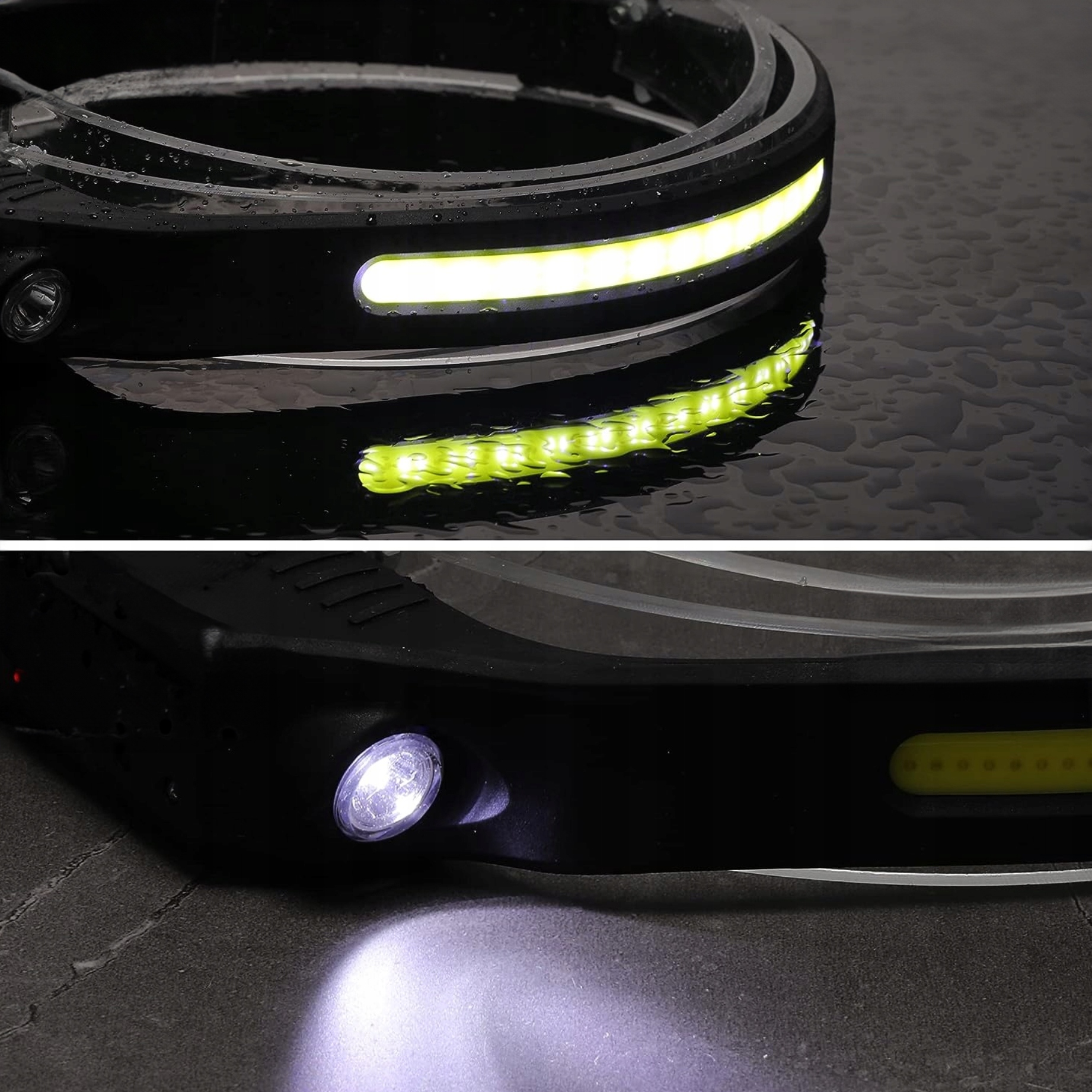 LATARKA CZOŁOWA CZOŁÓWKA AKUMULATOROWA PASEK LED SILIKONOWA USB-C IPX VAYOX Marka Vayox