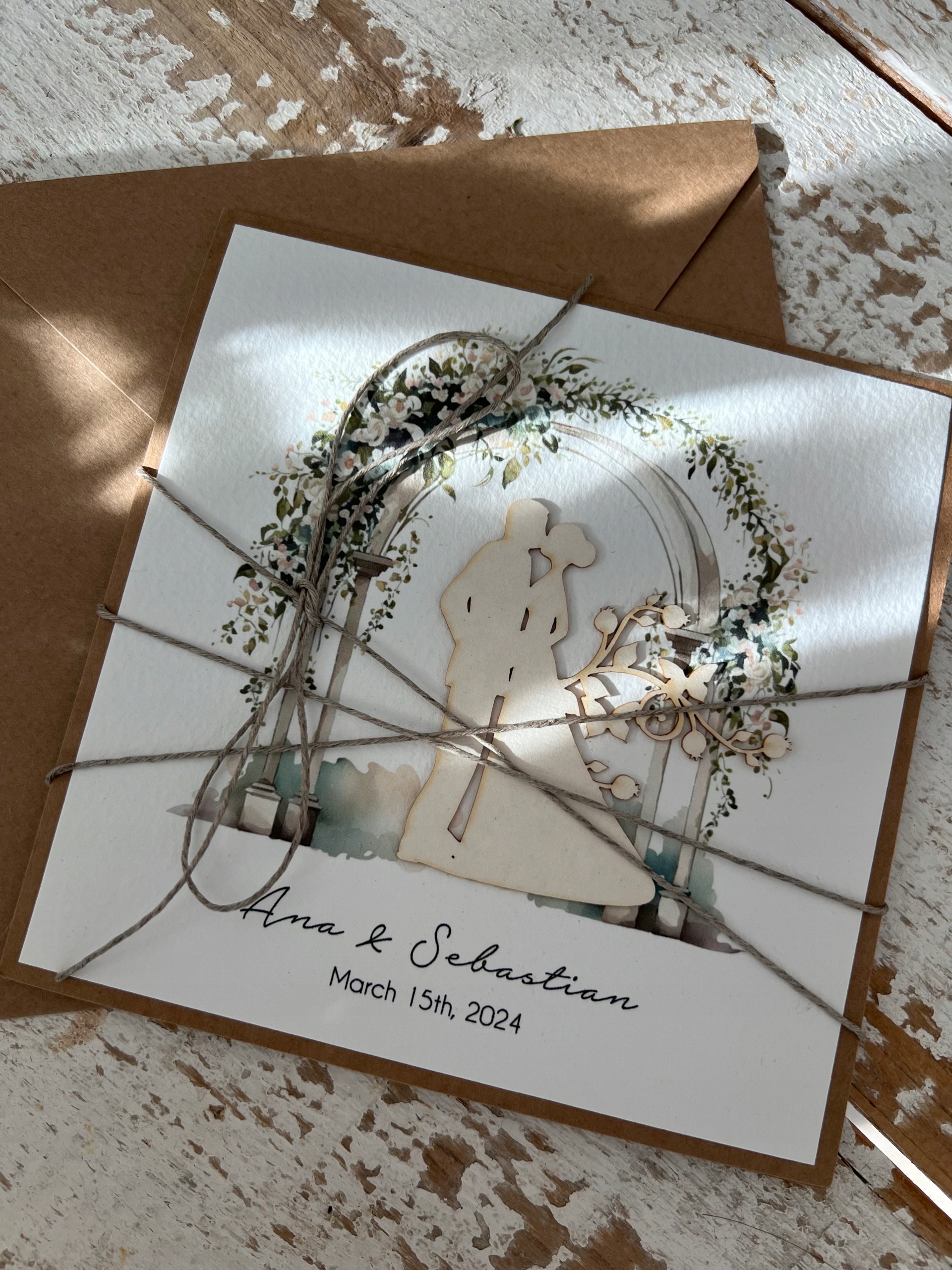 Ruční svatební přání jmény