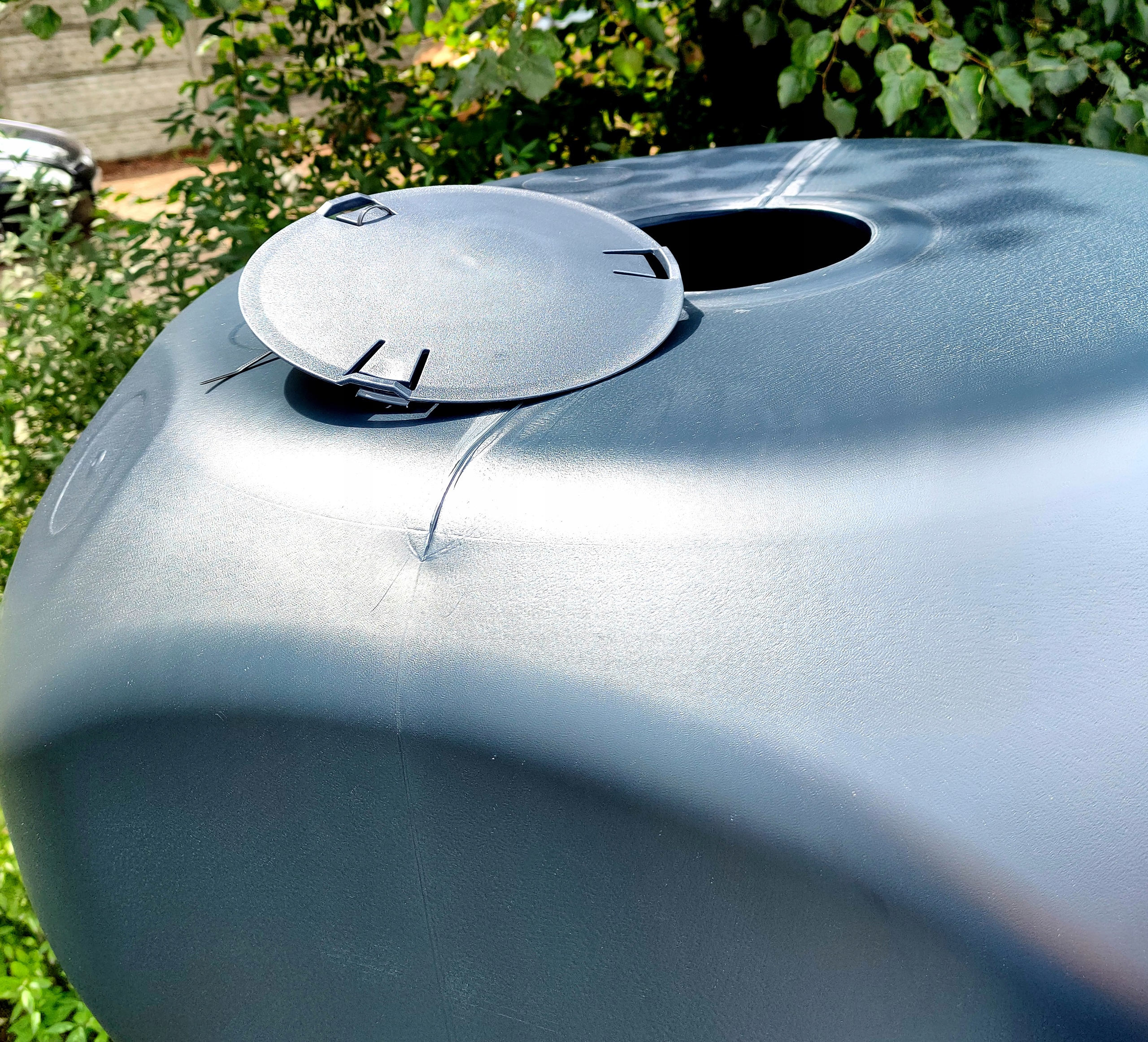 1000L # Zbiornik Na Deszczówkę Pojemnik Beczka Antracyt Wysoki + Kranik Kolor czarny