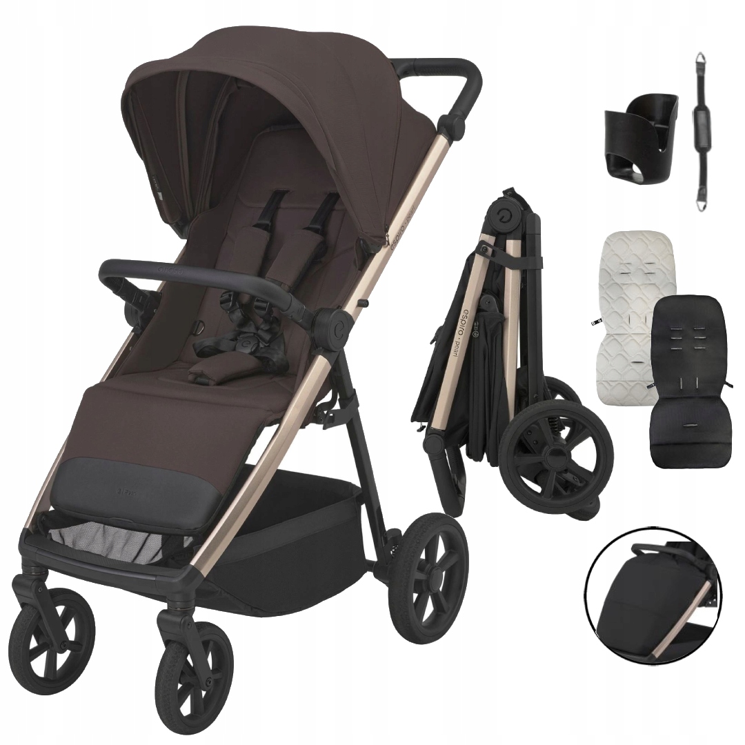 Espiro Pearl Szeroki Wózek Spacerowy 108 Dla Dziecka Do 22 Kg Żelowe Koła