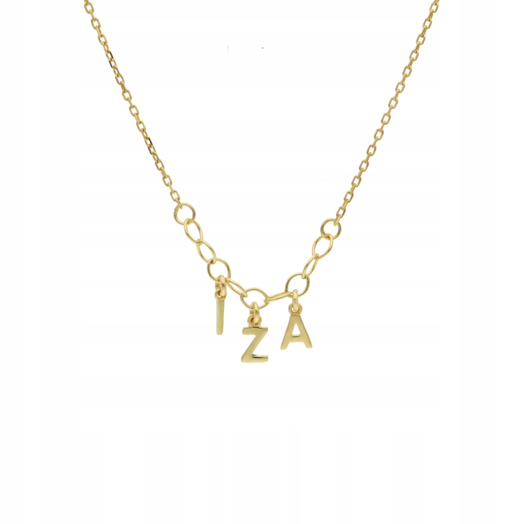 Náhrdelník jméno Iza stříbro pozlacený