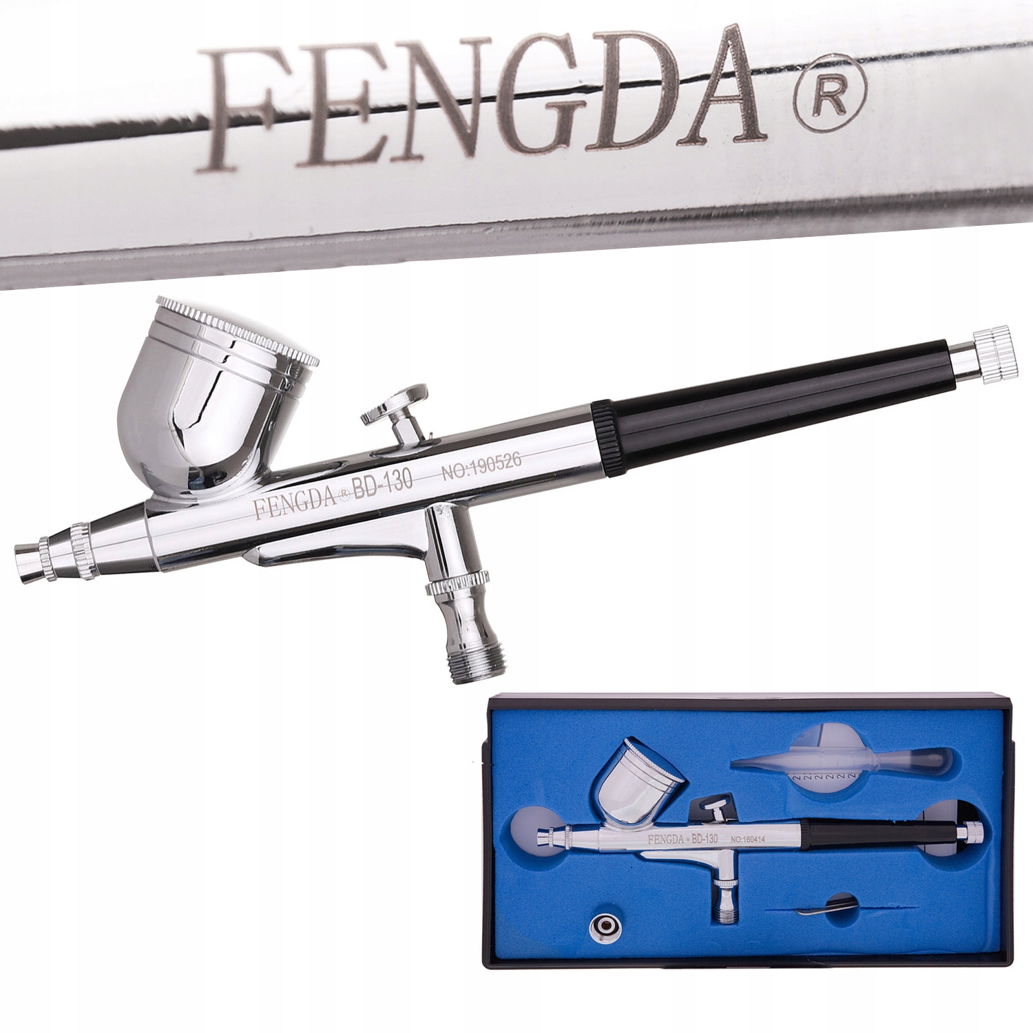 Aerograf S Dvojitou Akční Tryskou 0,2 MM 7 CM3 Pro Přesné Detaily