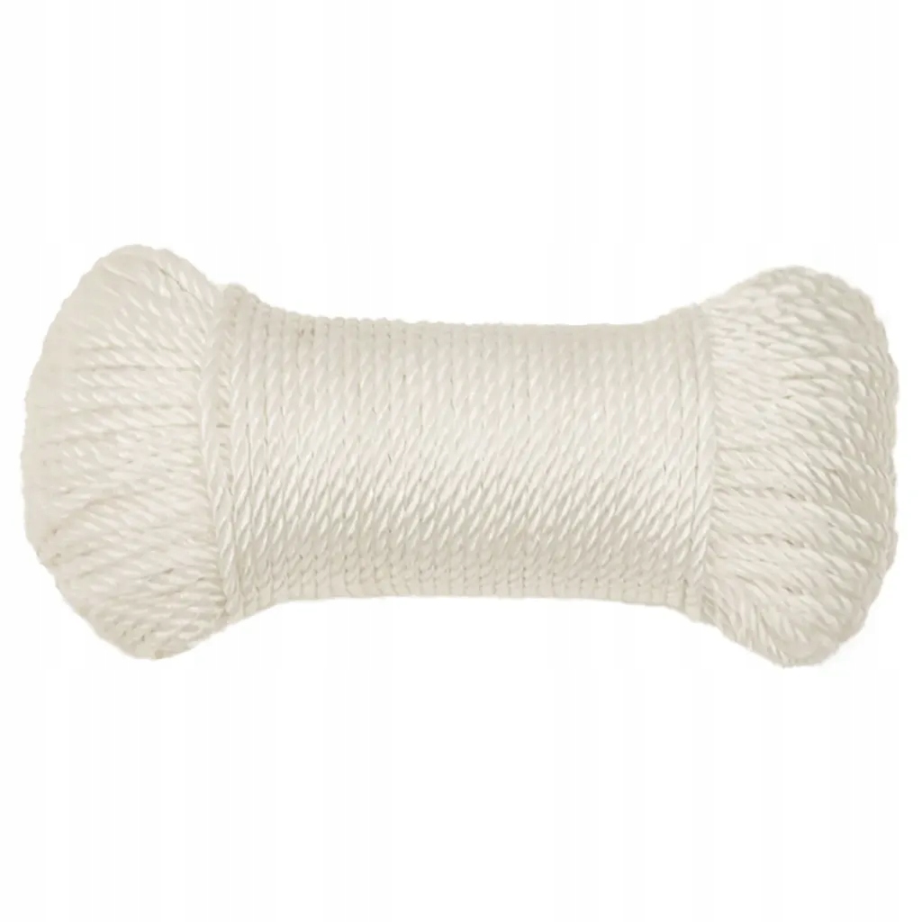 Linka robocza, biała, 8 mm, 50 m, polipropylen Długość 1 m
