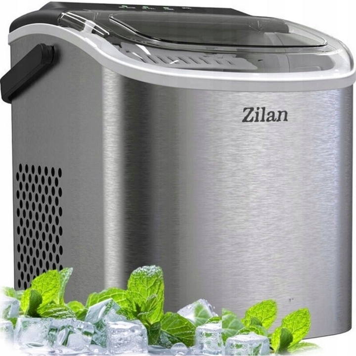 Výrobník Ledu Velký Silný Přenosný Inox Expresní Led 15KG/24h