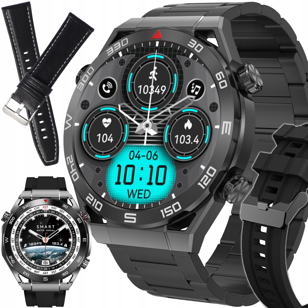 SMARTWATCH ZEGAREK MĘSKI POLSKIE MENU POŁĄCZENIA SPORT KARDIO SMART WATCH Kod producenta SMARTATCH MĘSKI Z POLSKIM MENU