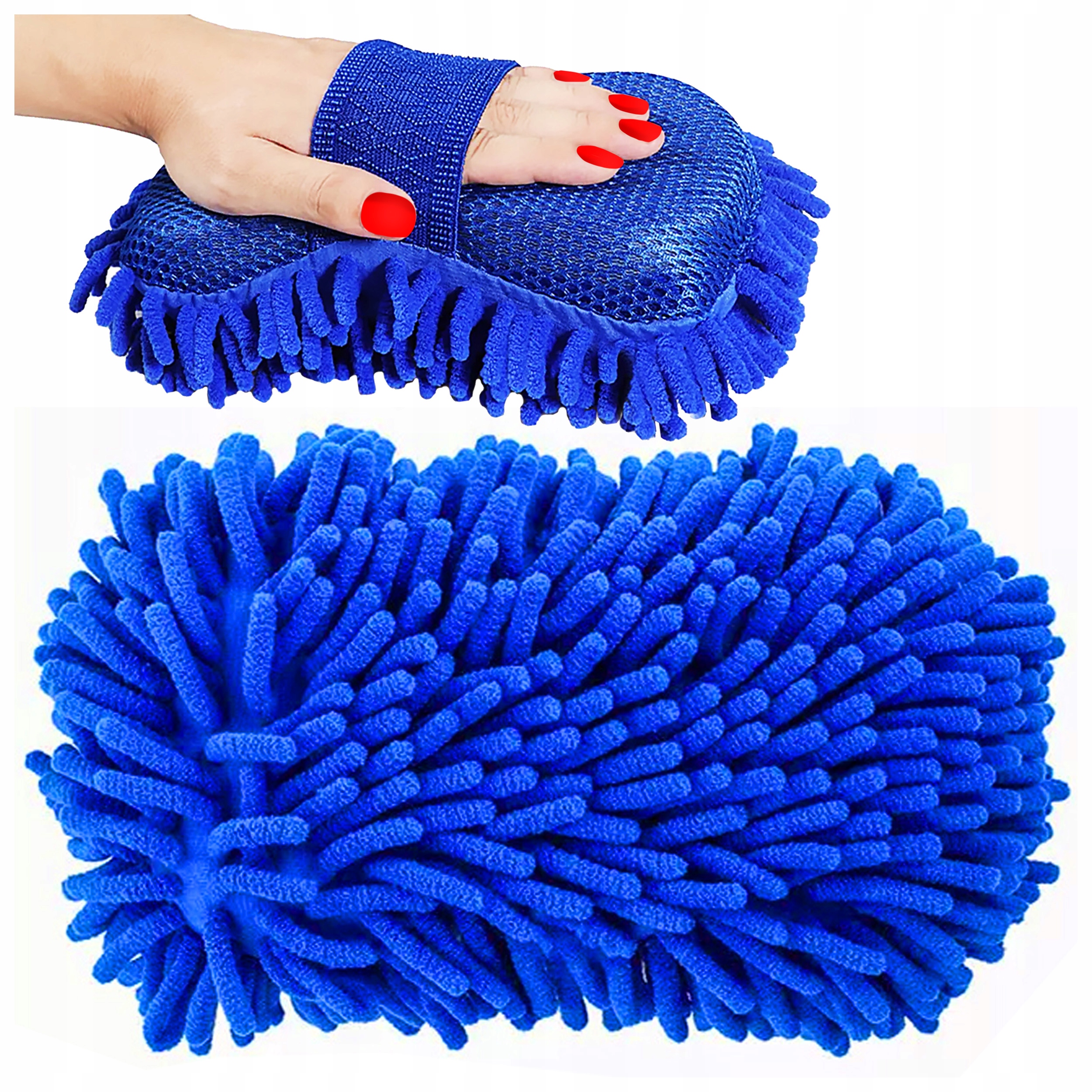 GĄBKA DO MYCIA SAMOCHODU AUTA DUŻA Z MIKROFIBRY XL MYJKA Z MIKROFIBRY GĄBKA