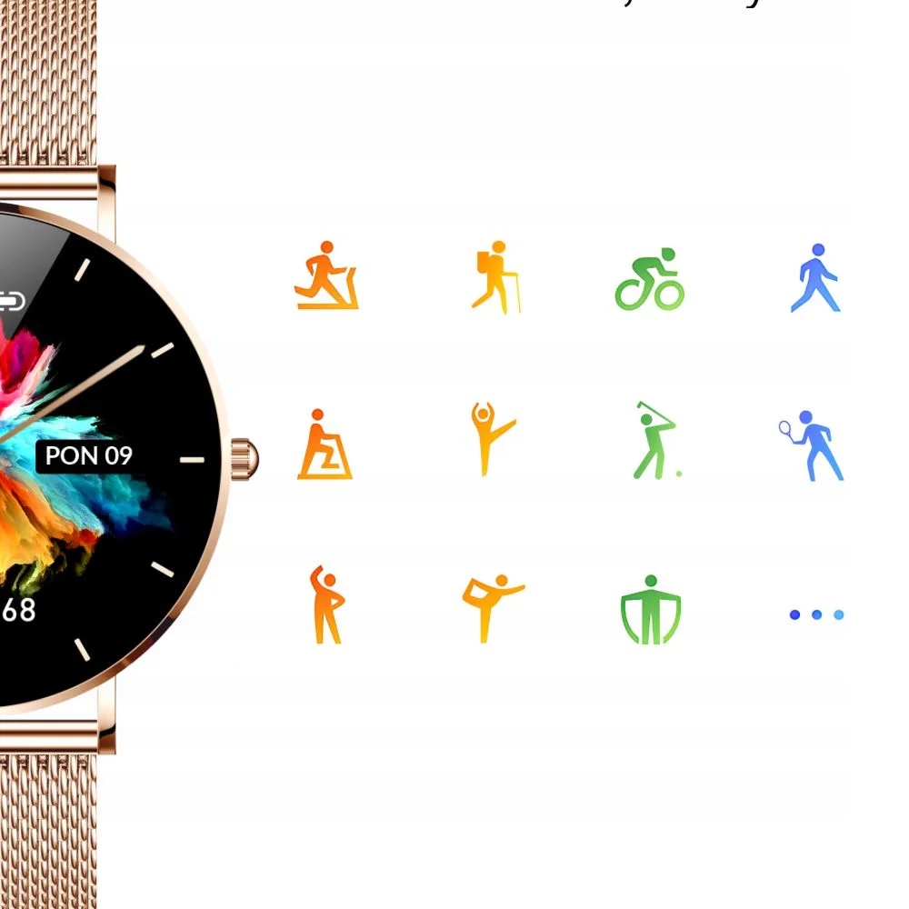 Smartwatch zegarek DAMSKI ZŁOTY Manta Alexa Model Alexa