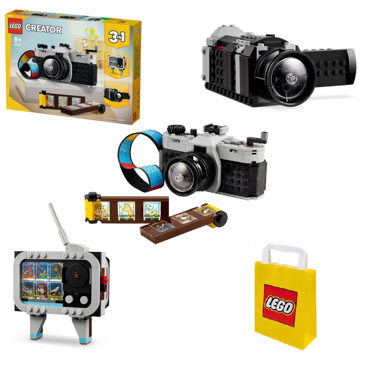 Lego Creator 3v1 31147 Fotoaparát V Retro Stylu Kamera Dárková Taška