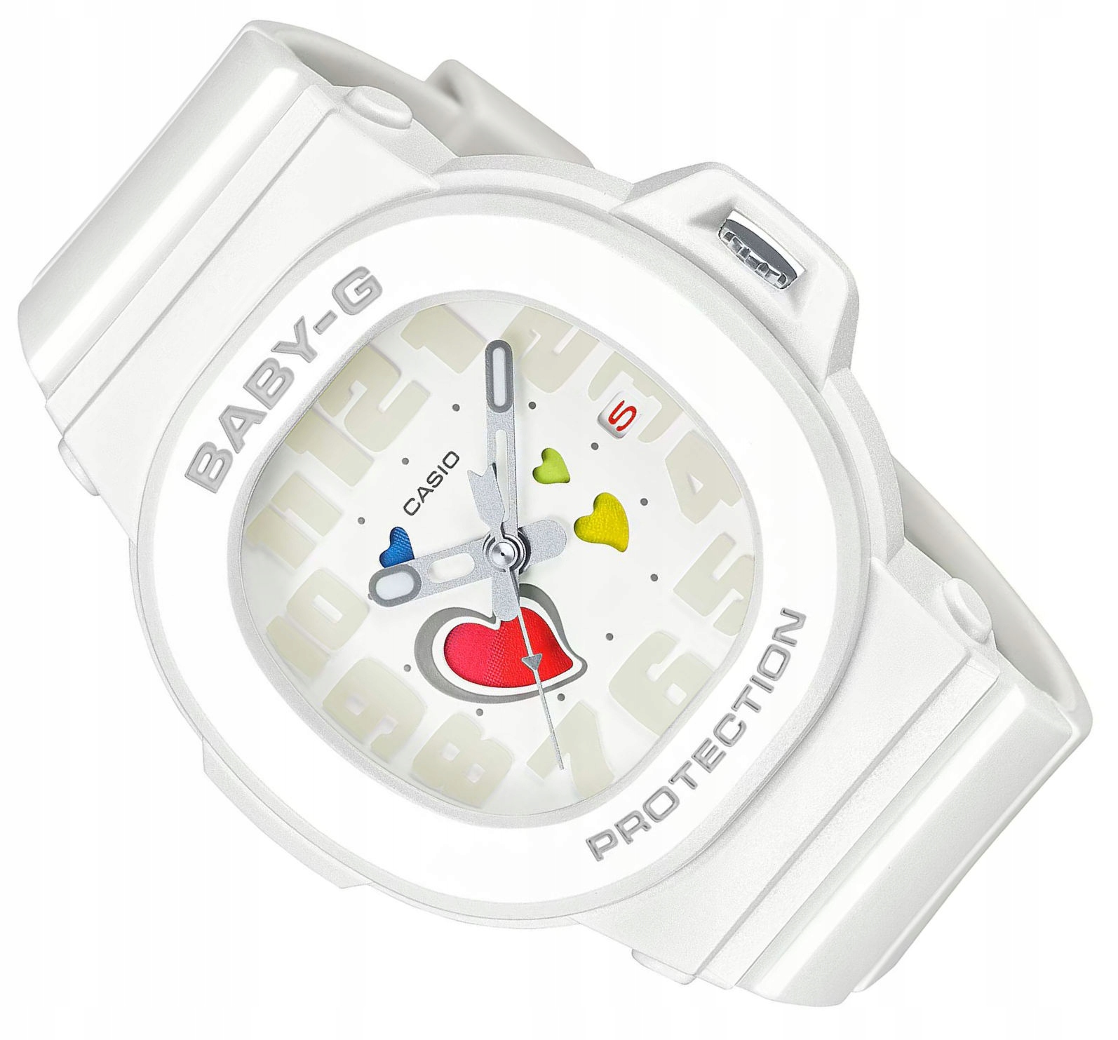 Bílé Dívčí Barevné Hodinky Casio Baby-g BGA-10-7AER Vodotěsné