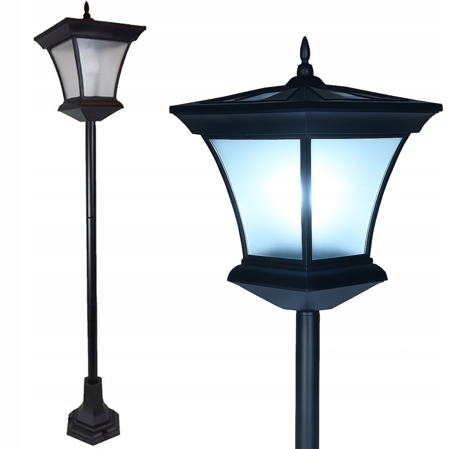 Solární Lampa zahradní osvětlení lucerna na sloupku Led