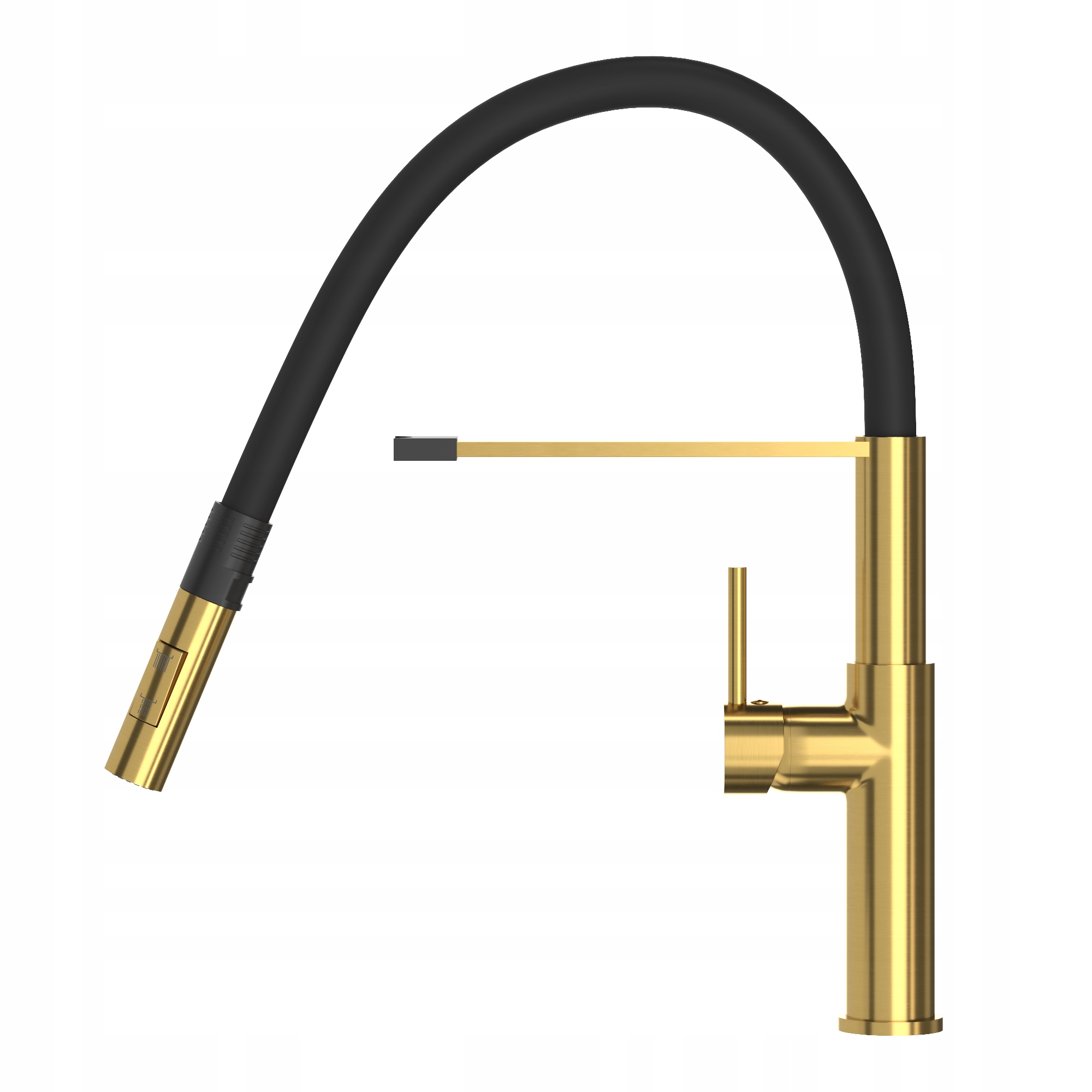 Kuchynská Batéria S Flexibilným Kuchynským Výtokom Brush Gold Brúsená Soria