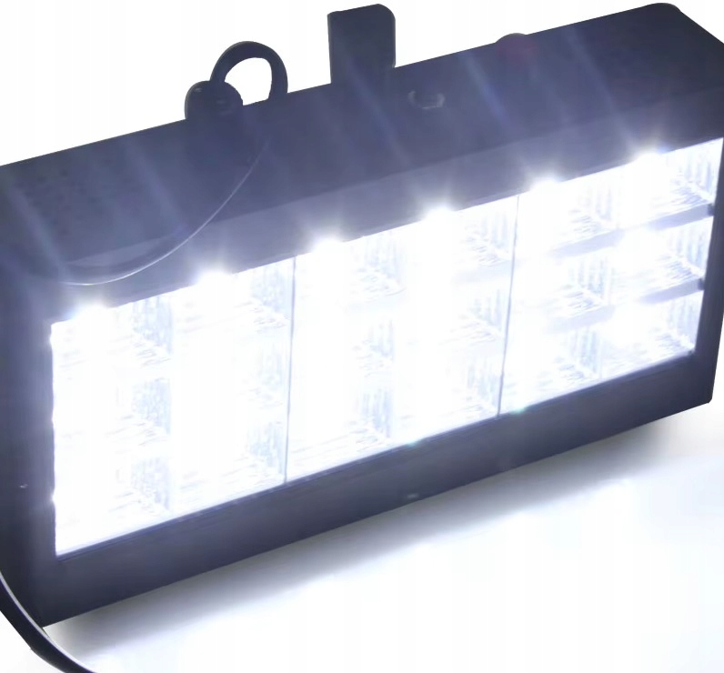 KOLOROFON STROBOSKOP BIAŁE ŚWIATŁO REFLEKTOR DYKOTEKOWY 18LED CZUJNIK DŹW. Model 18 LED ROOM STROBE WHITE