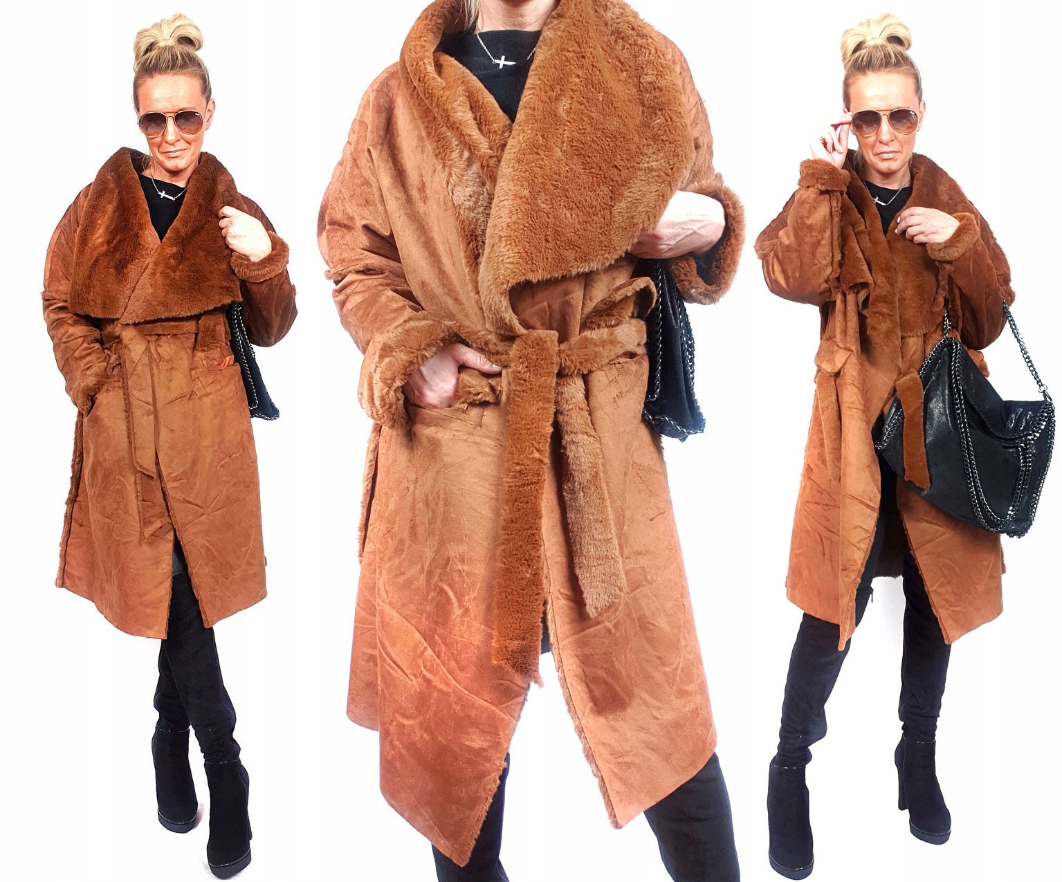 

Płaszczyk Futerko Eko Kożuch Zimowy Futro Luxury