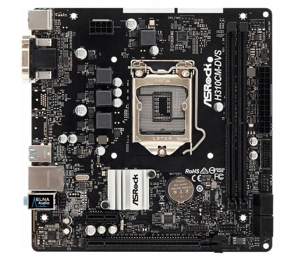 Płyta główna ASrock H310CM-DVS micro ATX INTEL socket - 1151 2x DDR4 Stan opakowania oryginalne
