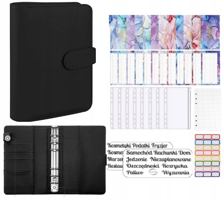 SEGREGATOR BUDŻETOWY A6 OSZCZĘDNIK BINDER PLANER BUDŻETU ORGANIZER ZESTAW