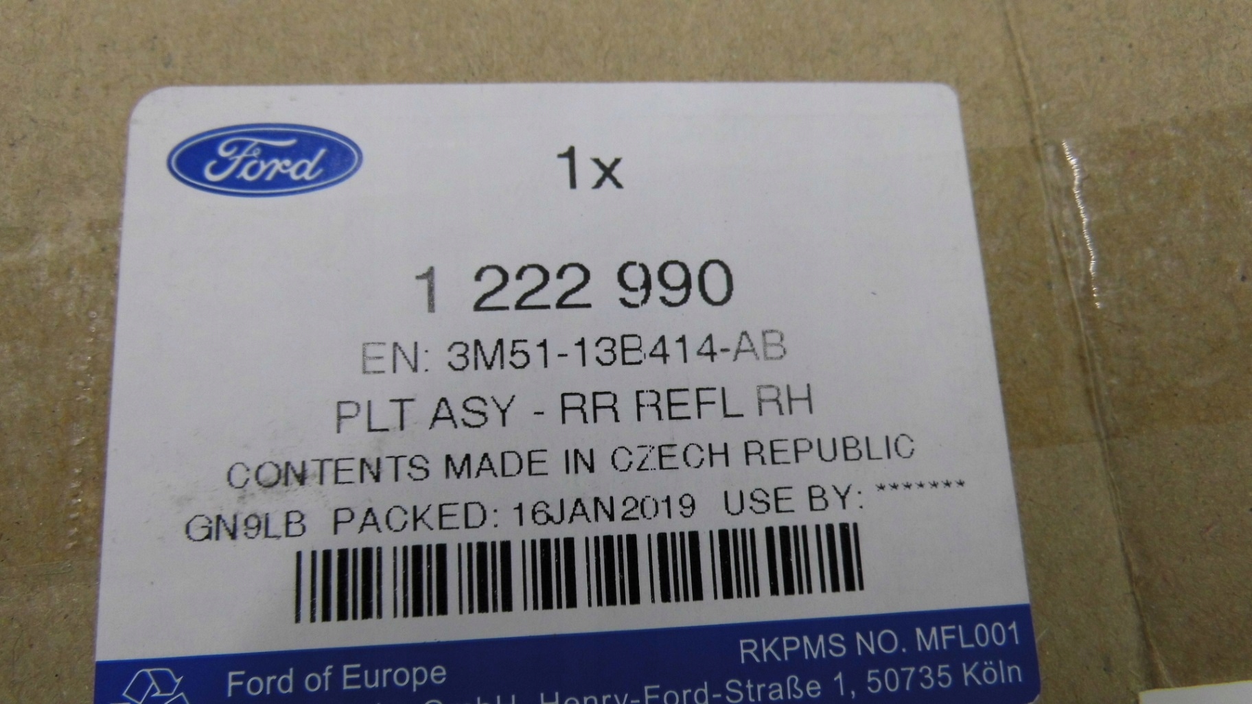 1222990 - ЗАДНИЙ ПРАВЫЙ ОТРАЖАТЕЛЬ FORD FOCUS C-MAX / C-MAX 2003-10