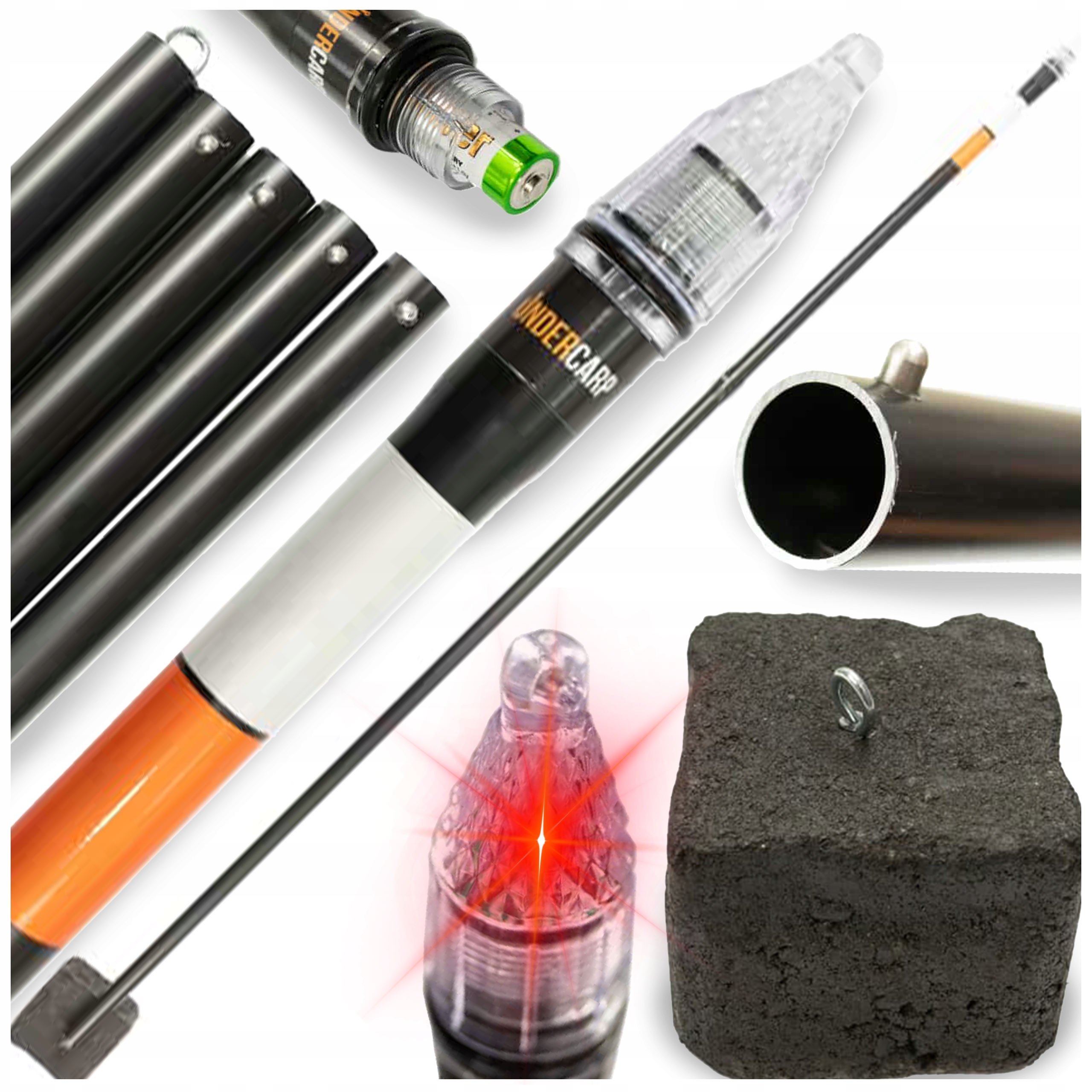 Undercarp Karpový značkovač se senzorem soumraku, červený, 6