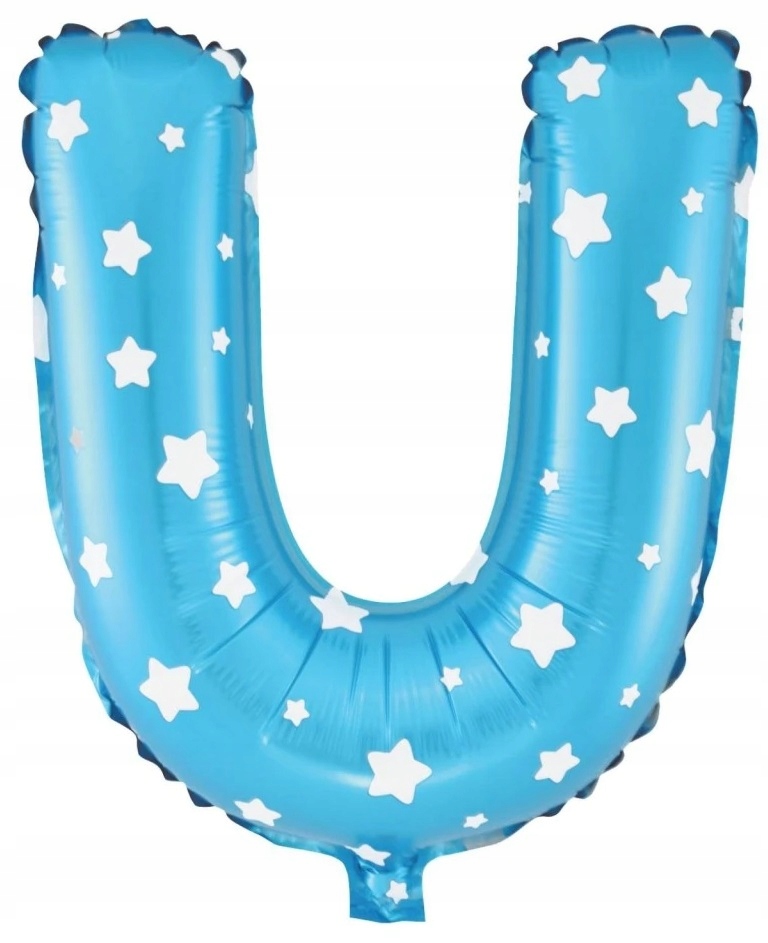

Balon Niebieski Litera U foliowy 80cm na urodziny