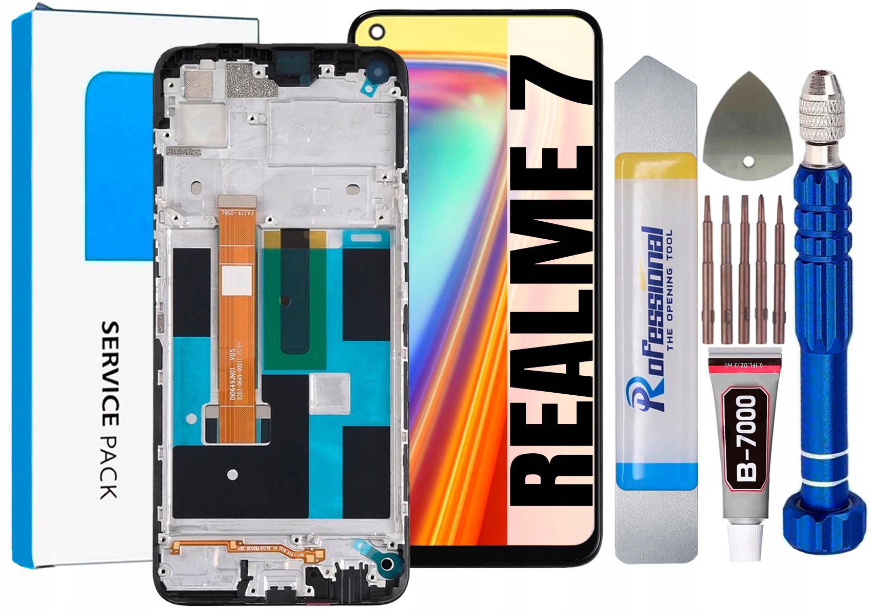 Displej Pro Realme 7 4G Originál LCD Obrazovka Rámeček