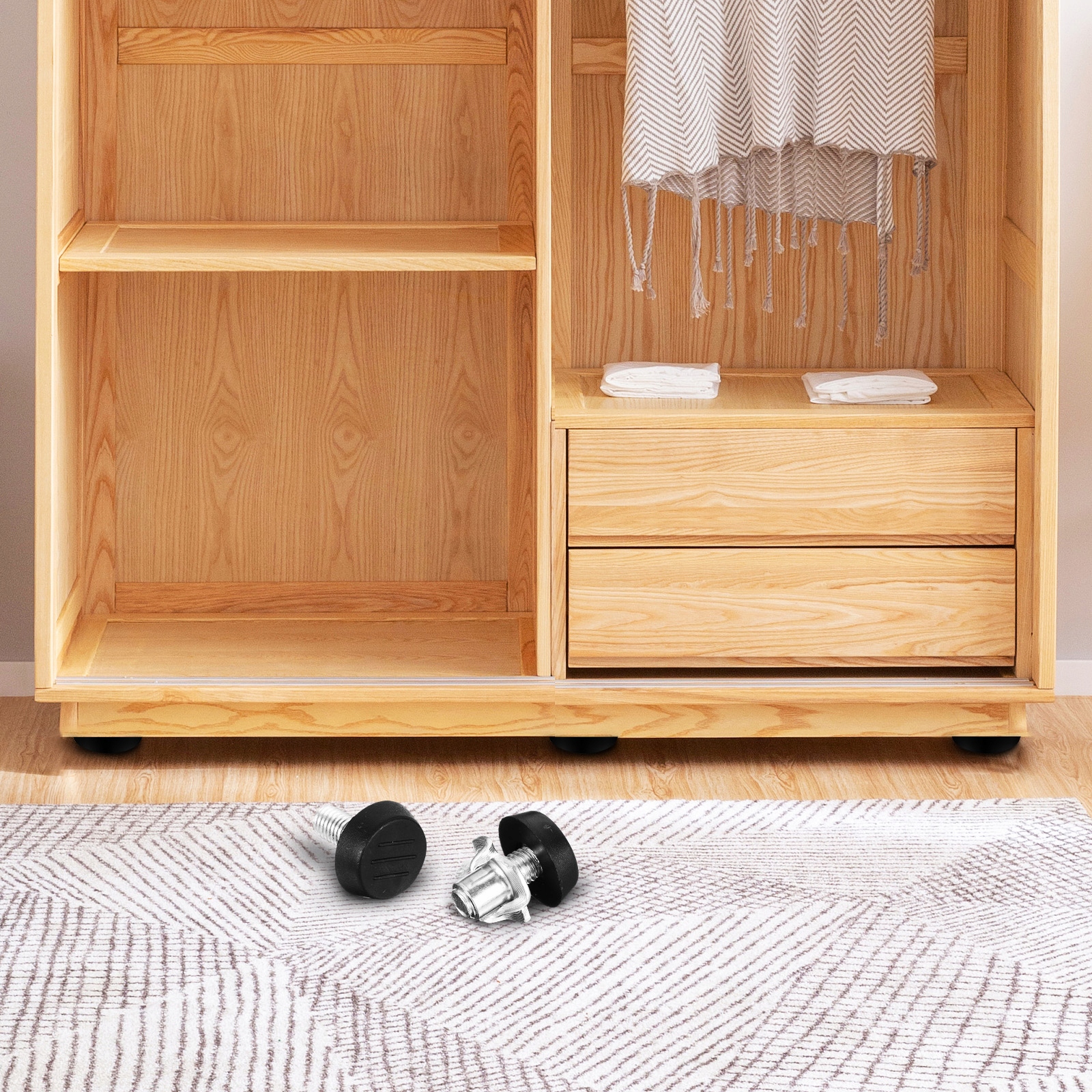 REGULOWANE NÓŻKI MEBLOWE STABILNOŚĆ DLA STOŁÓW SOF SZAFEK KRZESEŁ Wysokość 23 mm