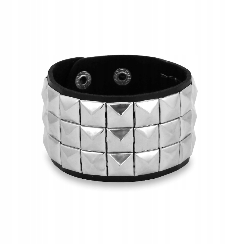 BRANSOLETKA PIESZCZOCHA KOSTKA CZARNA Materiał skóra