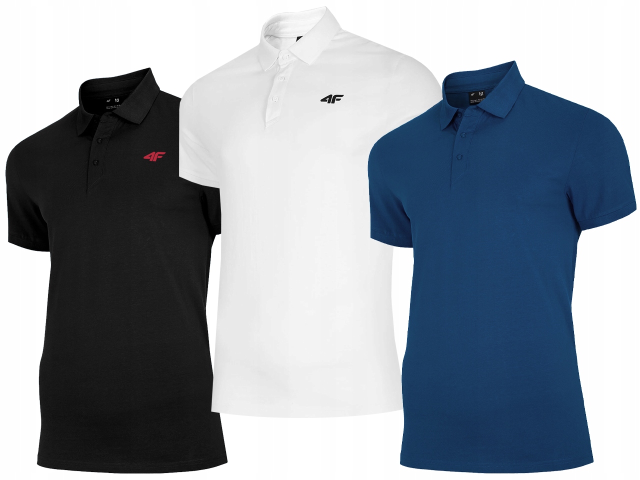 

Koszulka Polo Męska 4F T-shirt Zestaw 3szt XL