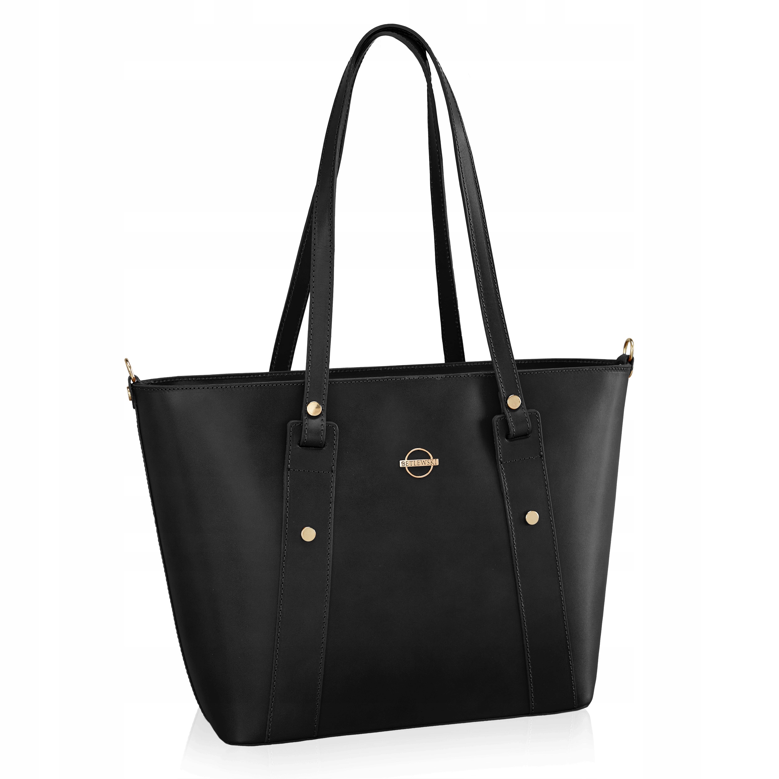 Betlewski Dámská kabelka do ruky i na rameno, kožená, klasická, prostorná