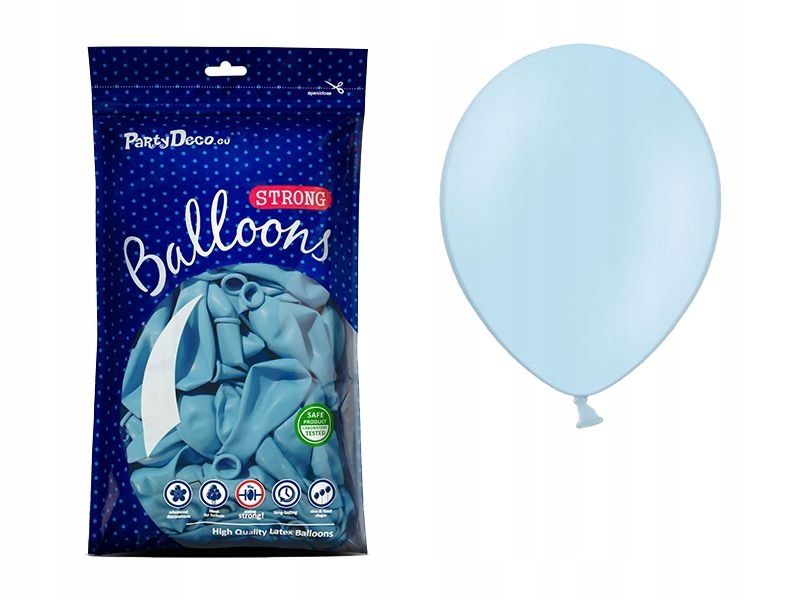 

Balony Błękitne Pastel 30cm 100szt