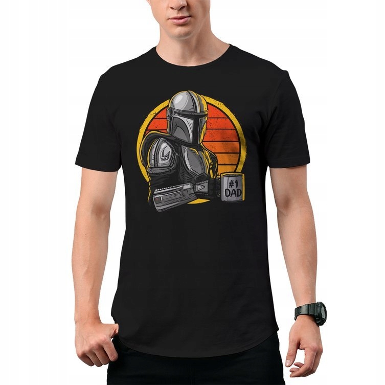 

Koszulka T-Shirt Mandalorian Najlepszy Tata XL